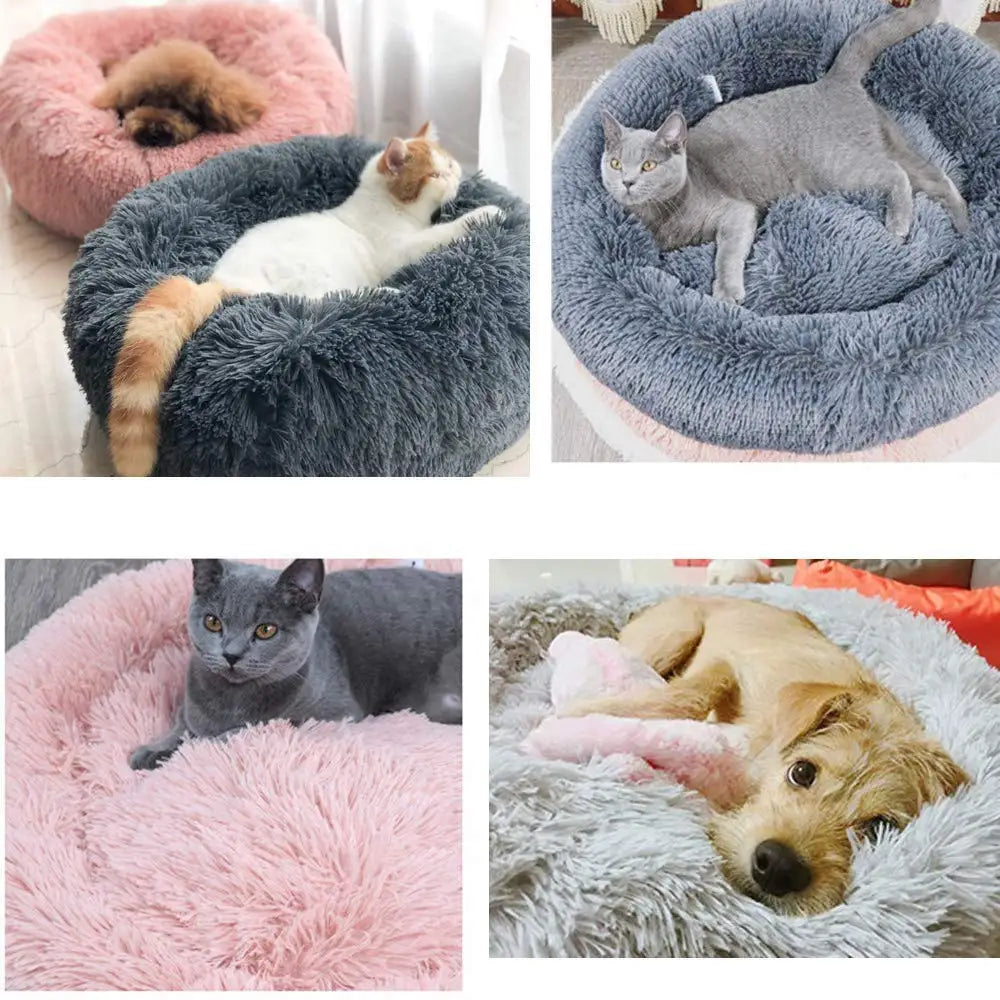 PAWPAL-Fluffy Donut Dog Bed