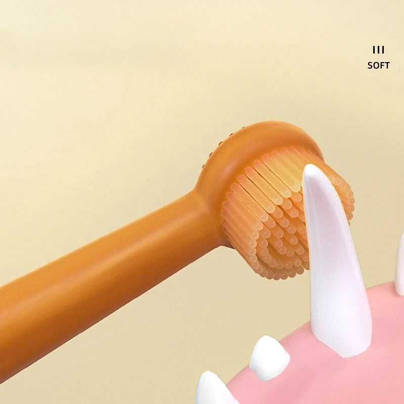 PAWPAL-360 Angle Dog Toothbrush With Tongue Cleaning Brush for Dogs and Cat.