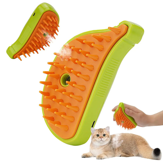 PAWPAL-3 In 1 Pet Steam Brush for Dogs and cats